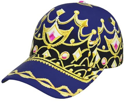 PHAYAH Fantasy Tiara Baseballkappe mit gebogener Krempe, verstellbar, für Väter, Sport, Outdoor, Golf, LKW, Fahrer, Unisex, Schwarz, Schwarz, Einheitsgr��e
