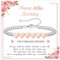 BMMYE 60th Birthday Gifts for Women,Silver Bead Bracelet with Rose Gold Heart Adjustable Sterling Silver Bracelet Birthday Gifts with Cards for Mum Daughter Sister Grandma
