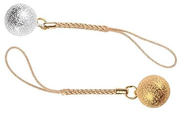 EXAOMBLE 2 Stück runde Glocke zubehör Telefon Charme Handyanhänger Mini-Glocken Rucksackzauber Silberne Glocke DIY Schmuckanhänger DIY Quastenglocke zum Aufhängen Siegelglocke zum Aufhängen