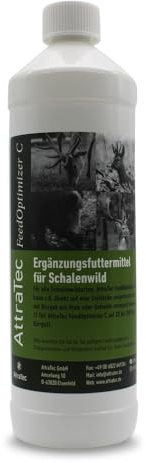 AttraTec FeedOptimizer C– ergiebiges Ergänzungsfuttermittel für alle heimischen Schalenwildarten, ideal für Kirrgut und Salzlecken, Inhalt 1,2kg
