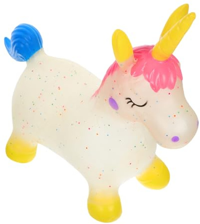 ibasenice Aufblasbares Hüpftier Für Kleinkinder Zum Sitzen Und Springen Mit Einhorn- Geeignet Für Geburtstage Mädchen Oder Jungen