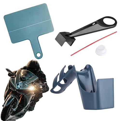 Hobngmuc Motorcycle Chain Cleaner Kit | 4 Piece Park Chain Cleaner Tool,Motorcycle Oiler Brush Oil Sprayer Portable Wash Tool Lube Applicator for Workshop Outdoor Riding Garage Cycling Travel