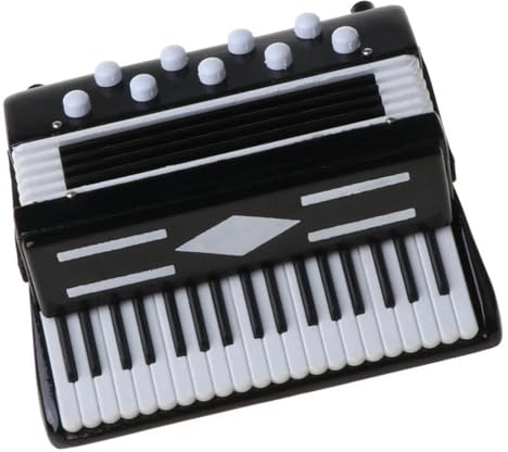 Holz-Akkordeon-Miniatur-Musikinstrument-Ornamente