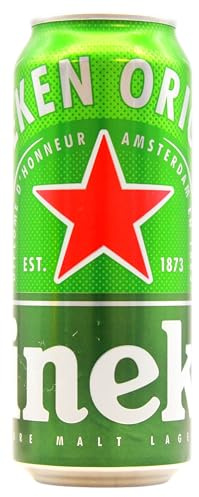 Heineken Pils Bier (24 x 0,5 l Dosen) - Dosenbier auf der Palette, 5% Alkoholgehalt, 100% natürliche Zutaten, erfrischend milder Geschmack (Packung mit 6)