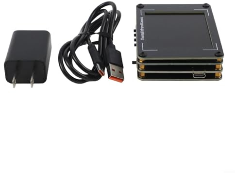 Caméra d'imageur thermique LCD de 8,1 cm avec capteur MLX90640 Thermomètre infrarouge 40 à 8 Hz Taux de rafraîchissement USB C Appareil portable rechargeable pour système de climatisation industrielle