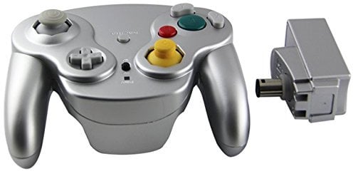 Gamecube Nintendo Wii Wavebird Style Wireless Controller by Mario Retro - Silver