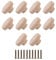 Yibuy Wohnaccessoire 50x25mm Holzfarbe Wood Hardware Runde Zugknöpfe für Schrank Schublade Schuhkarton Schrank Schranktür Packung mit 10 Stück