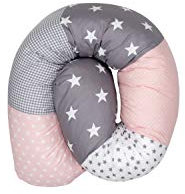 ULLENBOOM ® Tour de lit serpent, rose gris (120 x 13 cm)