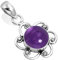 Jeweloporium 925 Silber Anhängerin für Damen Violett Natürlich Amethyst Edelstein Solitär Silberne Anhänger Halskette Jubiläum - Geschenk Kostüm Schmuck