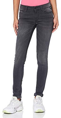 Replay Damen New Luz Hyperflex Re-Used Jeans, Grau (096 MEDIUM Grey), 23W / 28L