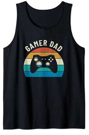 Gamer papà Video Game Gaming Padre Vintage Canotta