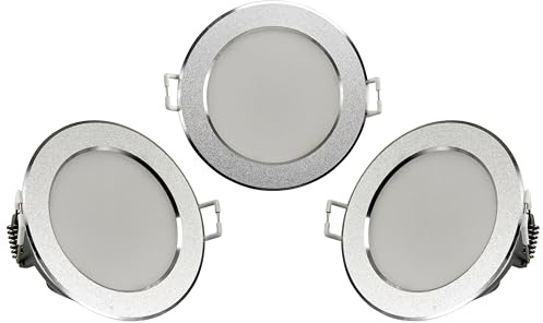 PHILIPS Einbaustrahler, LED, 2700K, 3,5W, Silber, 3 Stück