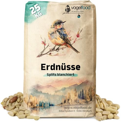 samore Erdnüsse 25 kg blanchiert ohne Schale halbe und ganze Vogelfutter