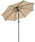 Yaheetech 270cm Sombrilla Terraza Exterior Anti UV Inclinable Parasol Jardin Sombrillas Patio Playa con Manivela Anti Viento Plegable Bronceado