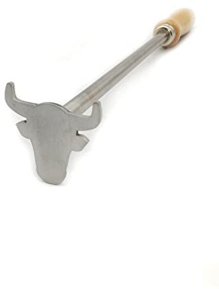 Dein Brandstempel BBQ Brandeisen Stierkopf - lustiges BBQ Zubehör und Gadget als Geschenk für den Grill als Geschenkidee - Hochwertiges Grillbesteck