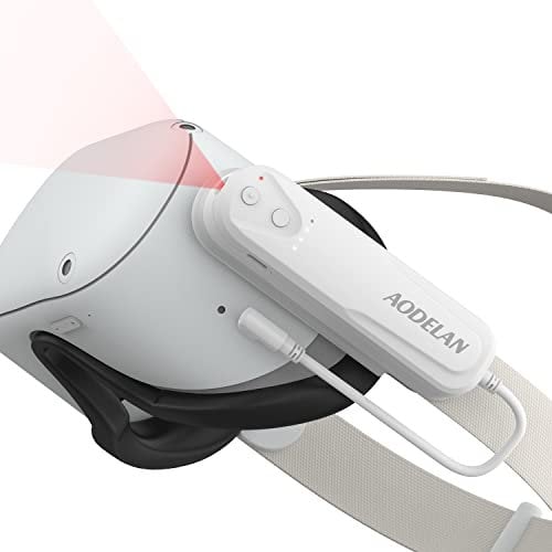 AODELAN IR Illuminator with Battery Pack for Oculus Quest 2,5000mAh Portable Charger,2 Levels Infrared Light,Enhance Hand Sensor Tracking,Accessories for Oculus/Meta Quest 2 Quest 2 and Quest Headset