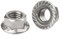 M8 M10 M12 Filettatura fine Dadi flangiati esagonali 304 Acciaio inossidabile Pinking Slip Dado di bloccaggio Seghettato Spinlock Passo = 1/1.25/1.5(M10 x 1.0mm (2 PCS))