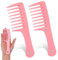 Reisekamm mit breiten Zähnen, 2 Stück, Mini-Entwirrungskamm, Kunststoff-Lockenkamm, große Zahnkämme für Frauen, Haarstyling-Kamm, tragbarer Handgriffkamm, Entwirrungsbürste für Frauen