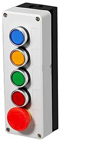 FLYIFE Drucktastenschalter Start-Stopp selbstdichtender wasserdichter Knopfschalter Not-Industriehandgriff-Steuerbox mit Pfeilsymbol Drucktastenschalter (Color : 5 Up)