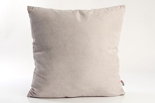 deco-raum Dekokissen 45x45cm mit Füllung und Bezug Kopfkissen für Bett Sofa Sofakissen Zierkissen Kissenbezug aus Polyester Abnehmbar Waschmaschinenfest Hellgrau 2 Stück