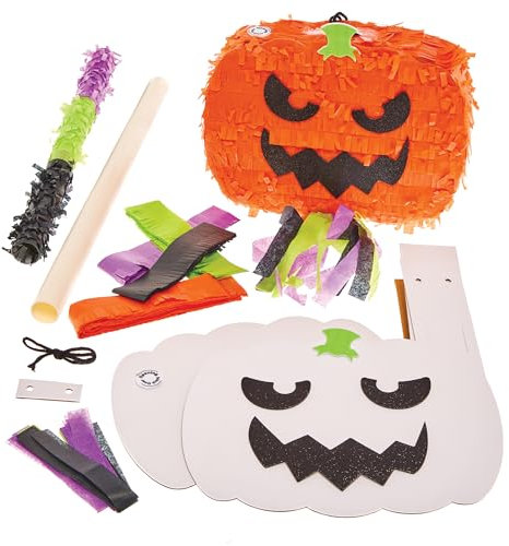 Baker Ross FX869 Kürbis-Piñata-Set - 1 Set, Halloween-DIY-Piñata-Bastelset für Kinder