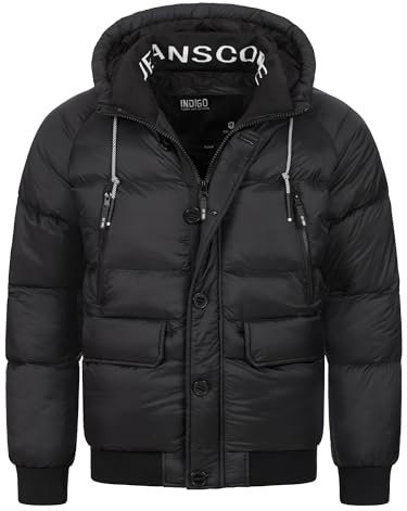Indicode Herren INPaulix Winterjacke Steppjacke in Daunen-Optik mit Kapuze