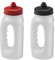Twizzle & Twig Running Water Bottle Handheld 500ml Leakproof Spout Light Weight BPA Free Easy Grip Ideal for Runners Jogging Sports Gym Training 2 Pack (Red & Black Lids)