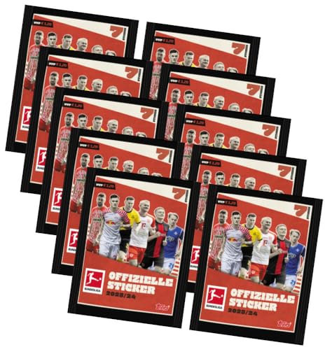 Topps Bundesliga Sticker 2024 - Fußball Sammelsticker - 10 Tüten