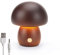 Pilzlampe aus Holz, Tragbare Dimmbare Nachttischlampe mit USB-Aufladung, Kabelloses Nachtlicht, Pilz-Tischlampe für Heimdekoration, Schlafzimmer, wiederaufladbare LED-Nachttischlampe (Nussbaum)