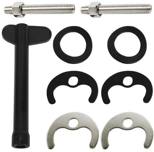 2 Sets Basin Washer Sink Monobloc Mixer Tap Fixing Fitting Kit Bolt Kitchen Bracket, Mounting Basin Washer Sink Monobloc Mixer Tap Fixing Fitting Tool Kit, Single Hole(Black, Silver)