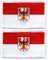 2er Set - Flagge Brandenburg - Aufnäher - Bestickter Aufnäher / Abzeichen / Emblem