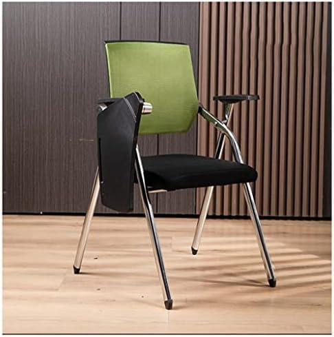 Chaise d'étudiant avec Bureau attaché, Chaise de Bureau en Maille avec Support Lombaire, Chaise de Bureau d'ordinateur Pliable avec Bras de Tablette, Tableau d'écriture et Porte-go