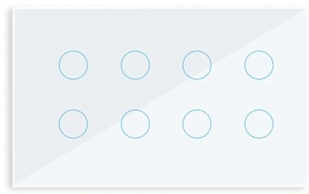 Desikixudy Interruttore a Parete Touch Intelligente WIFI, Pannello in Vetro, 10 Gangs, Tuya Smart Life per Alexa Home, Installazione Facile,