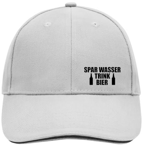 Huuraa Baseball Cap Spar Wasser Trink Bier Bierflasche Geschenk Dark Grey/White Spar Wasser Trink Bier Geschenkidee
