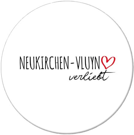 Huuraa Magnet Neukirchen-Vluyn verliebt Kühlschrankmagnet Größe 59mm mit Namen deiner Lieblingsstadt in Nordrhein-Westfalen Geschenk Idee für Freunde und Familie