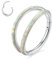 Ohrringe aus Chirurgenstahl mit doppeltem Nasenring Helix Piercing 16G Conch Hoop Conch Piercing Schmuck Silber Septumschmuck mit Opal Septum Ring Helix Lobe Hoop Earring Schmuck 8mm