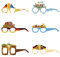 6er-Pack Oktoberfest-Brillen-Requisiten Lustige Oktoberfest-Brille Erwachsene Bayrisch Wiesn Kostüm Dekoration Oktoberfest Party dek (C)