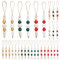 PH PandaHall 30 Stück Holzperlen Ornament Boho Christbaumschmuck 6 Farben Holzperlen Bauernhaus Weihnachtsdekoration Holz Hängedekoration Für Weihnachtsbaum Kamin Party Dekor