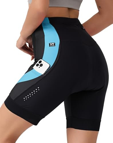 VeloVibe Radhose Damen mit 4D Sitzpolster - Fahrradhose Gepolstert Atmungsaktiv Stoßfest - Kurze Radlerhose mit Taschen