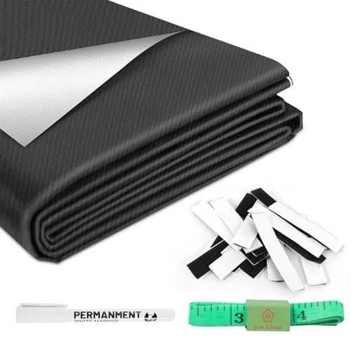 Estores Opacos 300×146CM, Estor Opaco sin Taladrar, Tela Opaca para Ventanas, Cortina Ventana sin Taladrar, Cortina Blackout Portatil para Dormitorio Caravana Ventanas de Tejado