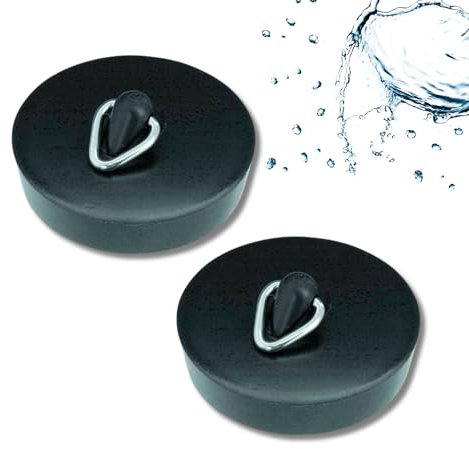 homeXpert Waschbeckenstöpsel 45mm [2 Stück], Abflussstopfen aus W-PVC, optimal als Badewannenstöpsel oder Stöpsel fürs Waschbecken - Stöpsel für Abflüsse, optimal für Küche und Bad - Kein Abflusssieb