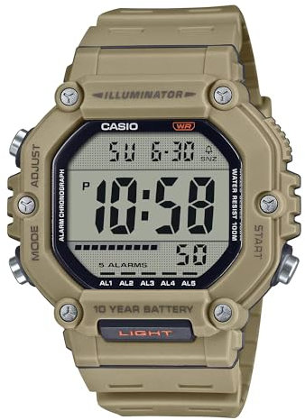 Casio Herren Analog-Digital Armbanduhr mit Harz Armband AE-1600H-5AVDF