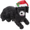 Garneck 1stk Weihnachtsmütze Hund Ornament Welpe Hundesachen Tiere Hunde-geburtstagshüte Geburtstag des Hundes Haustier Christbaumschmuck Weihnachtsschmuck Dackel Black Harz