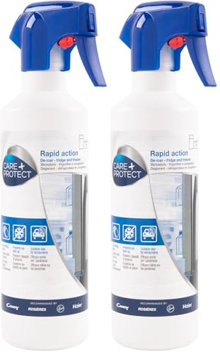 CARE+PROTECT Dégivrant Universel à Action Rapide - Elimine les Dépôts de Glace à l'Lntérieur du Réfrigérateur et Congélateur - Efficace Aussi sur les Pare-Brise de Voitures - 500ml (Lot de 2)