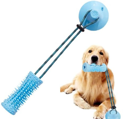 Jouet d'exercice pour chien à ventouse - Jouet à mâcher agressif pour chien - Jouet en corde avec ventouse - Jouet indestructible pour chien