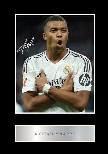 Kylian Mbappe vorgedrucktes Signatur-Foto, 25,4 x 20,3 cm, Passepartout #2