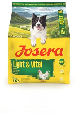 JOSERA Light & Vital | 900 g | Trockenfutter für Erwachsene Hunde | Adult | Huhn & Erbse | Premiumfutter mit wenig Fett & viel Protein zur Gewichtskontrolle | leicht verdaulich | weizenfrei
