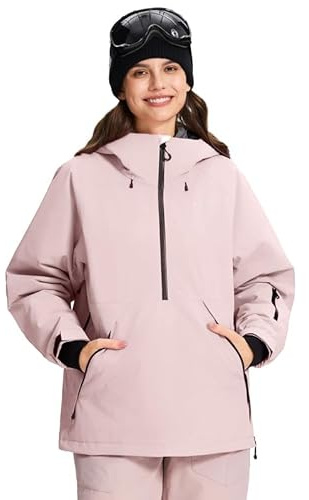 Pioneer Camp Snowboardjacke Damen Wasserdicht Winddicht Skijacke Warm | Funktionsjacke mit Kapuze und Abnehmbarer Schneefang Baggy Funktionelle dope Winterjacke für Ski Snowboard