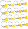 Veemoon 16Pcs Adjustable Stainless Steel Hose Clamp with Thumb Screw Durable Repair Clamps for Securing Water Hoses and Pipes Plumbing Automotive and Industrial Applications