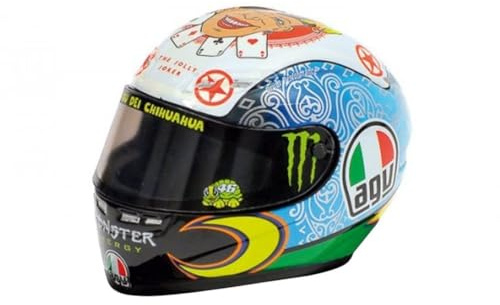 Valentino Rossi Mini Helm Replica 1:5 - VR46 MotoGP_Mugello 2010